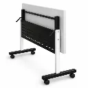 โต๊ะพับ มีล้อเลื่อน มีบังตาด้านหน้าพับหน้า.webp