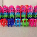 เก้าอี้พลาสติกหัวโล้น 6 ขา เรียง.webp