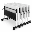 โต๊ะพับ มีล้อเลื่อน มีบังตาด้านหน้า ซ้อน.webp