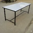 โต๊ะโรงอาหารหน้าฟอเมก้าขาว (เฉพาะโต๊ะ).webp