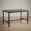 โต๊ะโรงอาหาร ไม้ระแนง แต่ง.webp