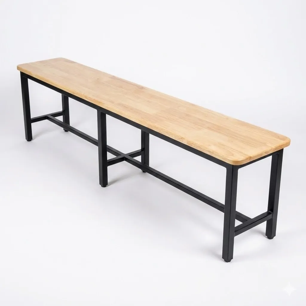 ม้านั่งโรงอาหาร ไม้ยาง.webp