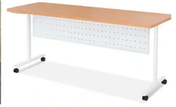 โต๊ะพับหน้าได้เมลามีน  ขาเหล็กแปปไข่ ขนาด 15X30 นิ้วเต็ม.webp