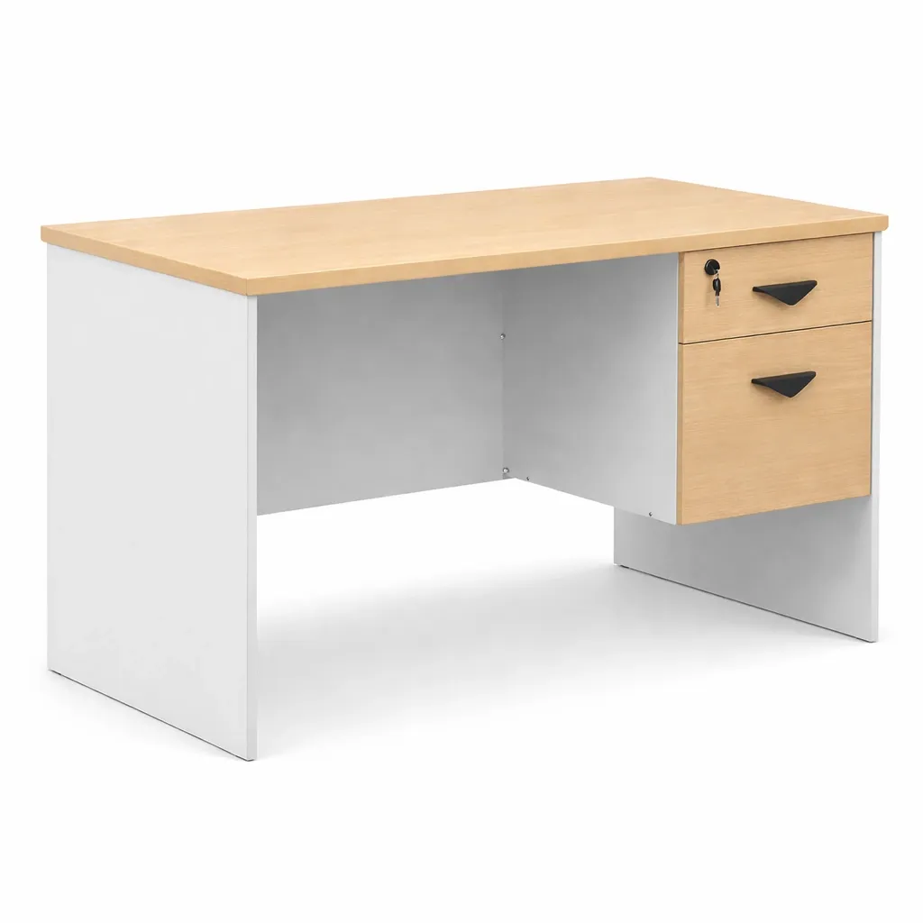 โต๊ะทำงาน2 ลิ้นชัก เมเปิ้ลขาว.webp