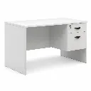 โต๊ะทำงาน 2ลิ้นชัก สีขาว.webp