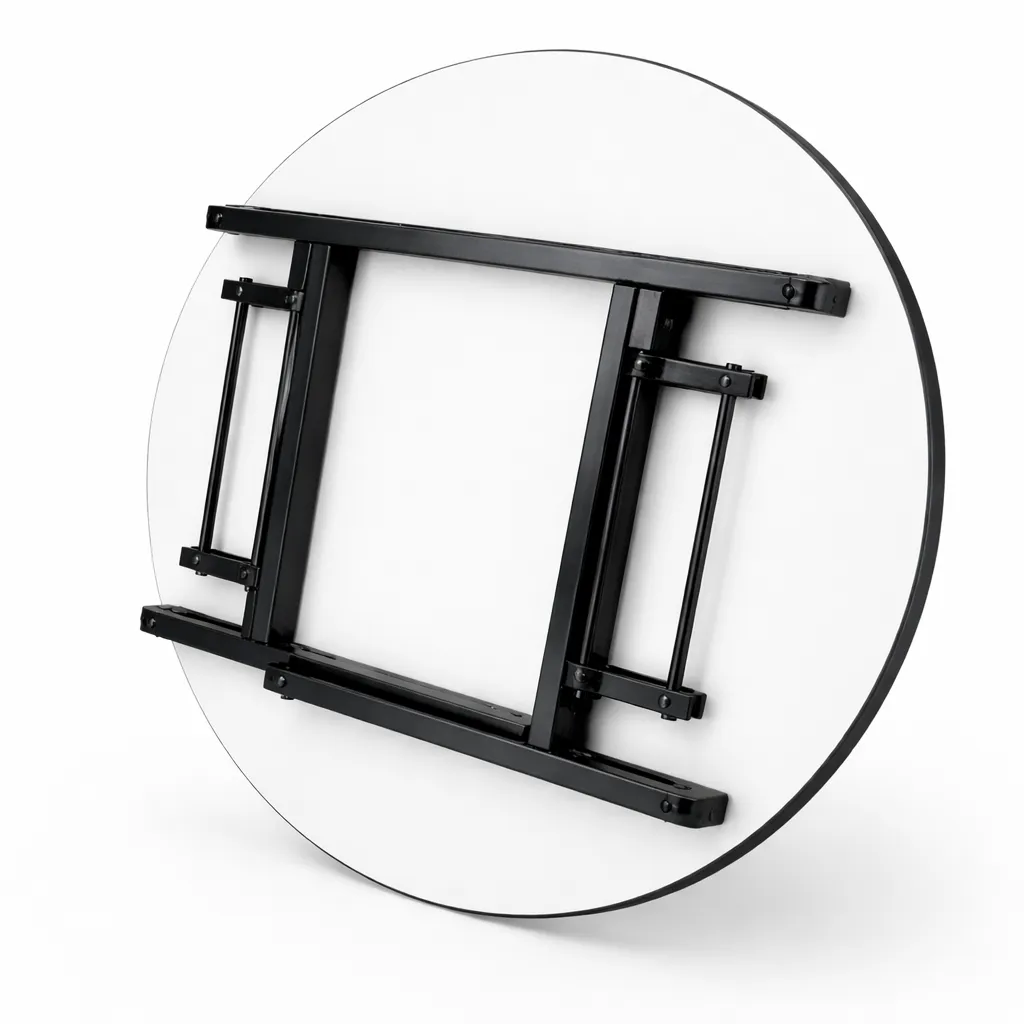 โต๊ะกลมขาสปริงล็อค พับขา.webp