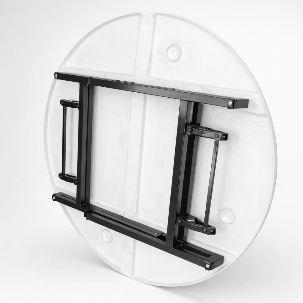 โต๊ะพับกลมขาสปริงล็อค หน้าไฟเบอร์กลาส