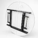 โต๊ะพับกลมขาสปริงล็อค หน้าไฟเบอร์กลาส