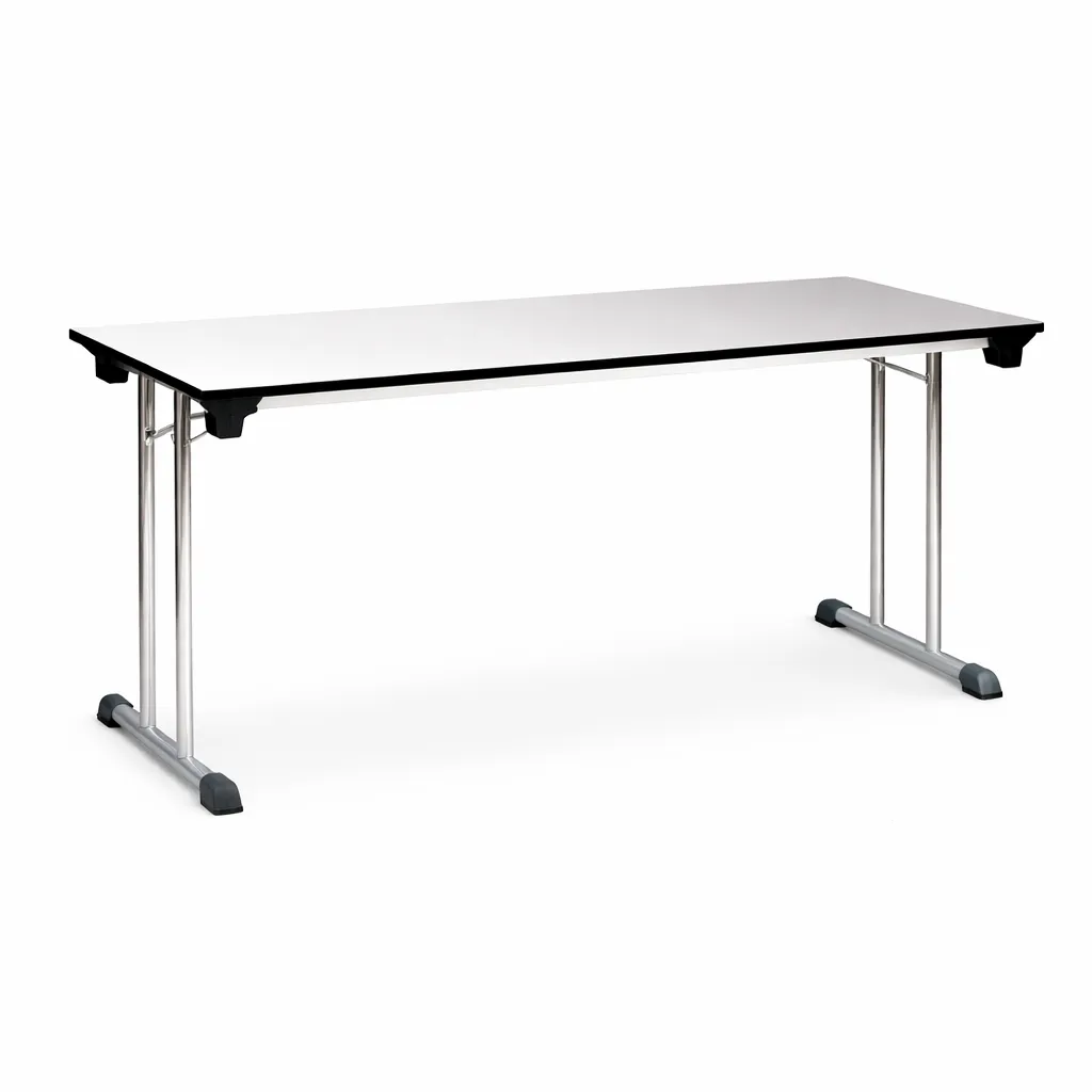 โต๊ะพับขาคู่ไม่มีบังตา ขาว.webp