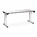 โต๊ะพับขาคู่ไม่มีบังตา ขาว.webp