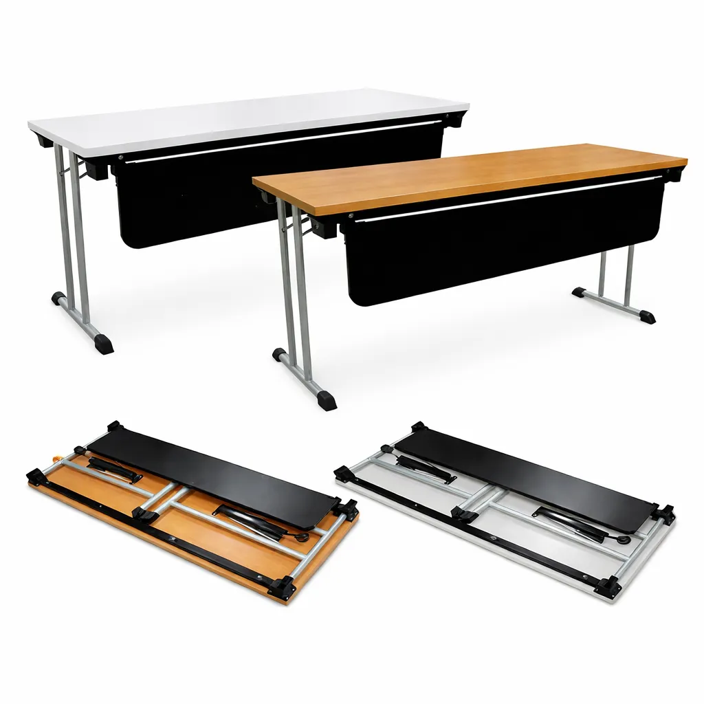 โต๊ะพับขาคู่ มีบังตา.webp