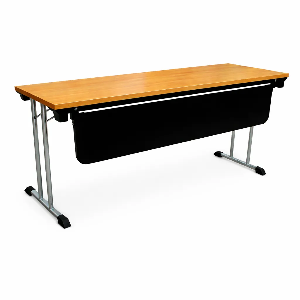 โต๊ะพับขาคู่ มีบังตา เชอรี่.webp