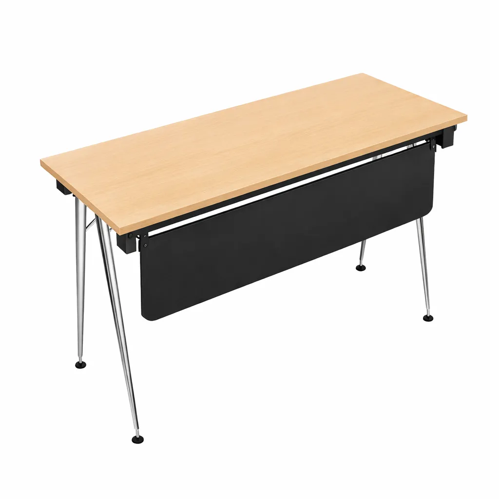 โต๊ะขาตัววีพับได้มีบังตา บีชบังตาดำ.webp