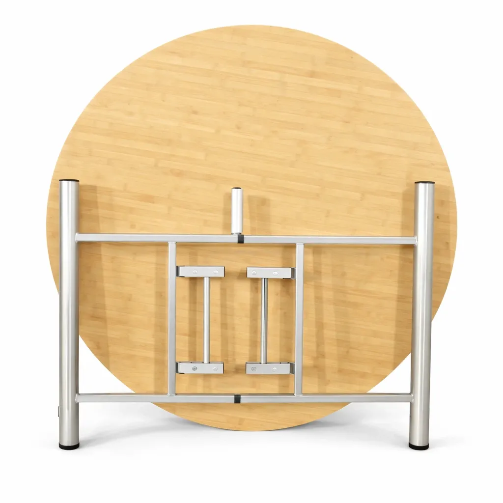 โต๊ะกลมขาสปริงแยก หน้าเมลามีนลายไม้ แยกหน้า.webp