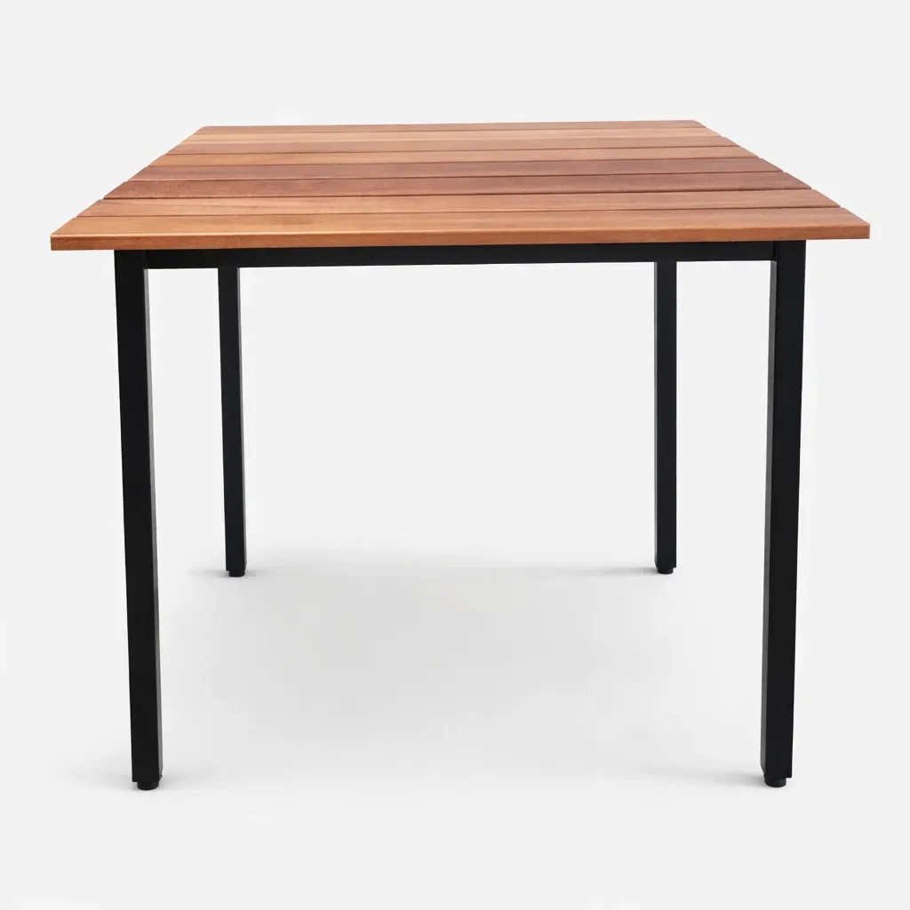 โต๊ะโรงอาหารไม้เต็ง ขา1.2นิ้ว เหลี่ยม ตรง.webp