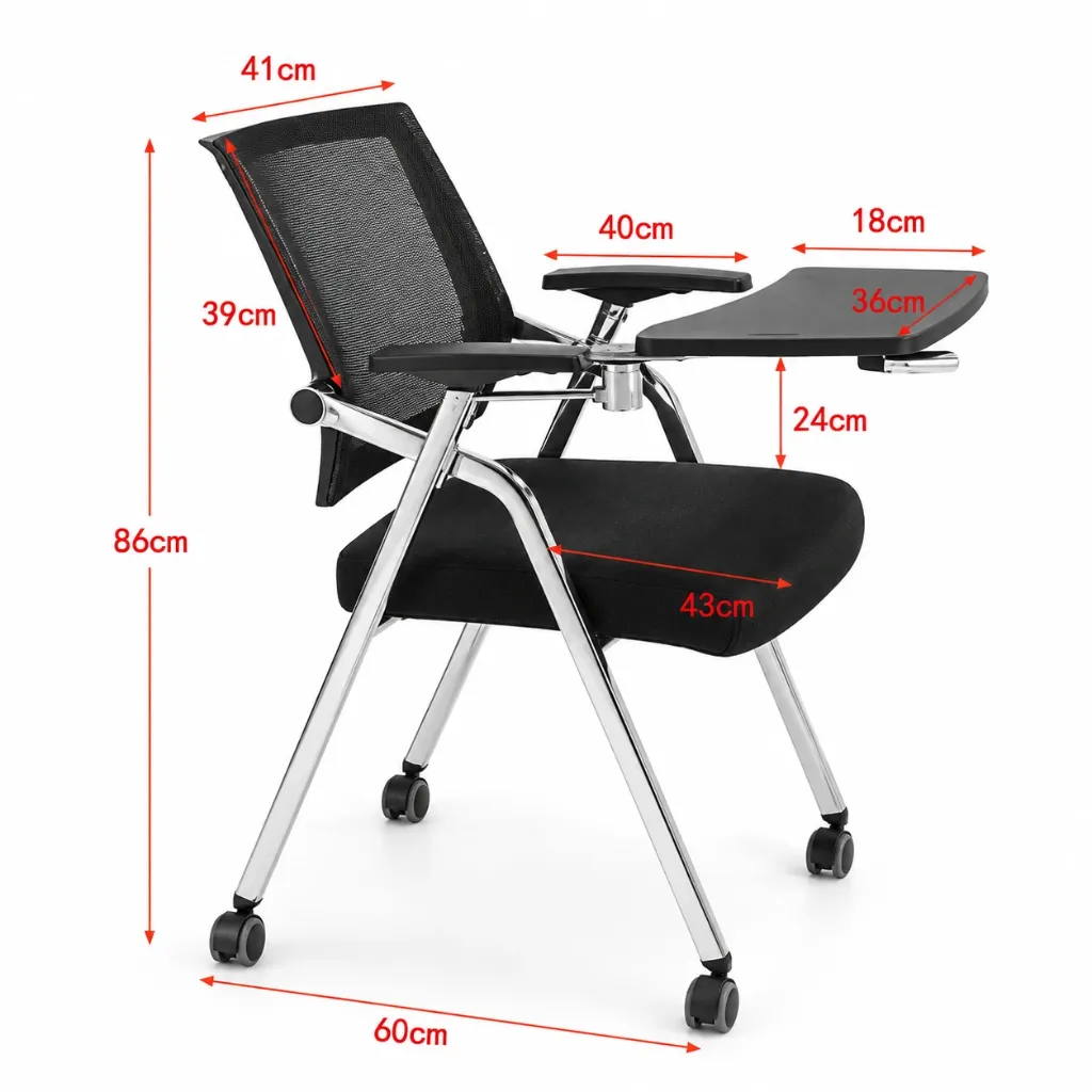 เก้าอี้แล็คเชอร์ รุ่น HS-191 พนักพิงตาข่าย ที่นั่งหุ้มผ้า สเปค.webp