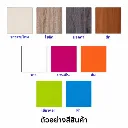 ชุดโต๊ะอนุบาลกลม สีสดใส พร้อมเก้าอี้ 6 ตัว เรียงยาว.webp