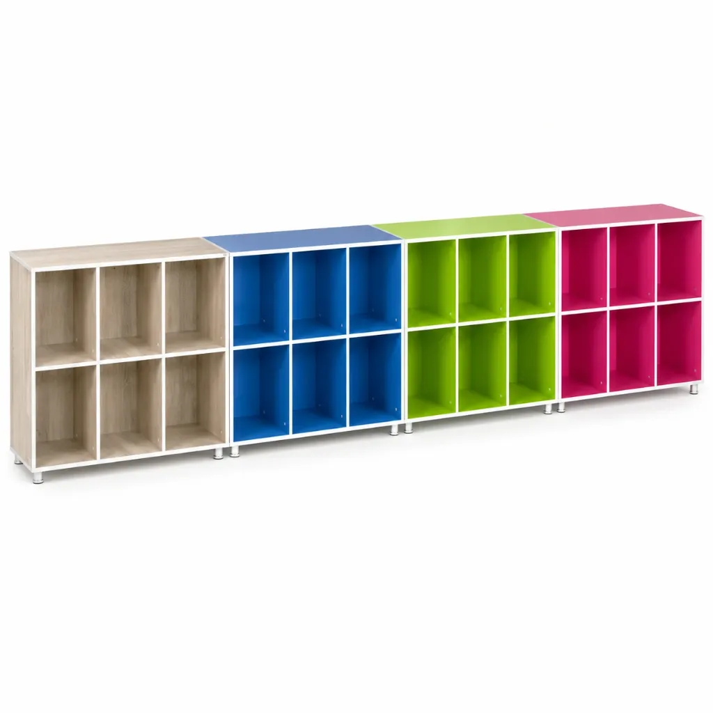 ตู้ COLOUR Box 6 ช่องโล่ง สีโซลิค ฟ้า เขียว ชมพู.webp
