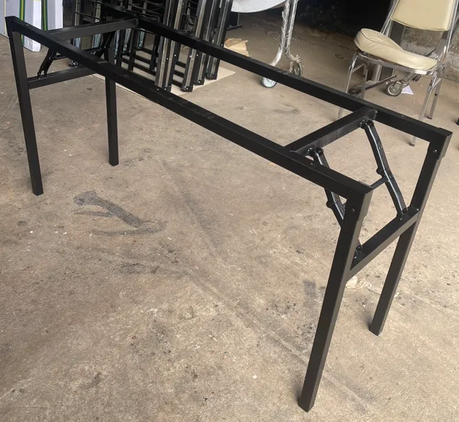 ขาโต๊ะพับระบบสปริง เหล็ก 1.2 นิ้ว พ่นสีดำ / พ่นสีขาว