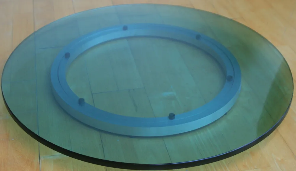 ชุดจานหมุนโต๊ะจีน (Lazy Susan) กระจก / ไม้หน้าขาว