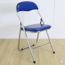 เก้าอี้พับเบาะฟองน้ำ ขาเหล็กชุบโครเมี่ยม (Fold Flat)