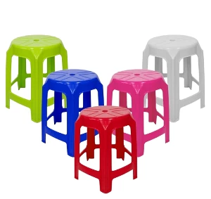 เก้าอี้พลาสติกเกรด A 5 ขา แบบไม่มีพนักพิง