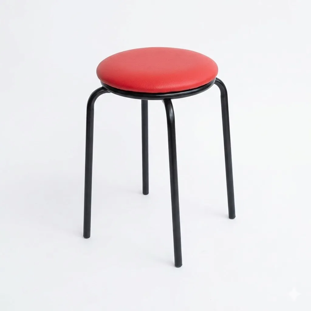 เก้าอี้เบาะกลม ขาดำ รุ่น E612