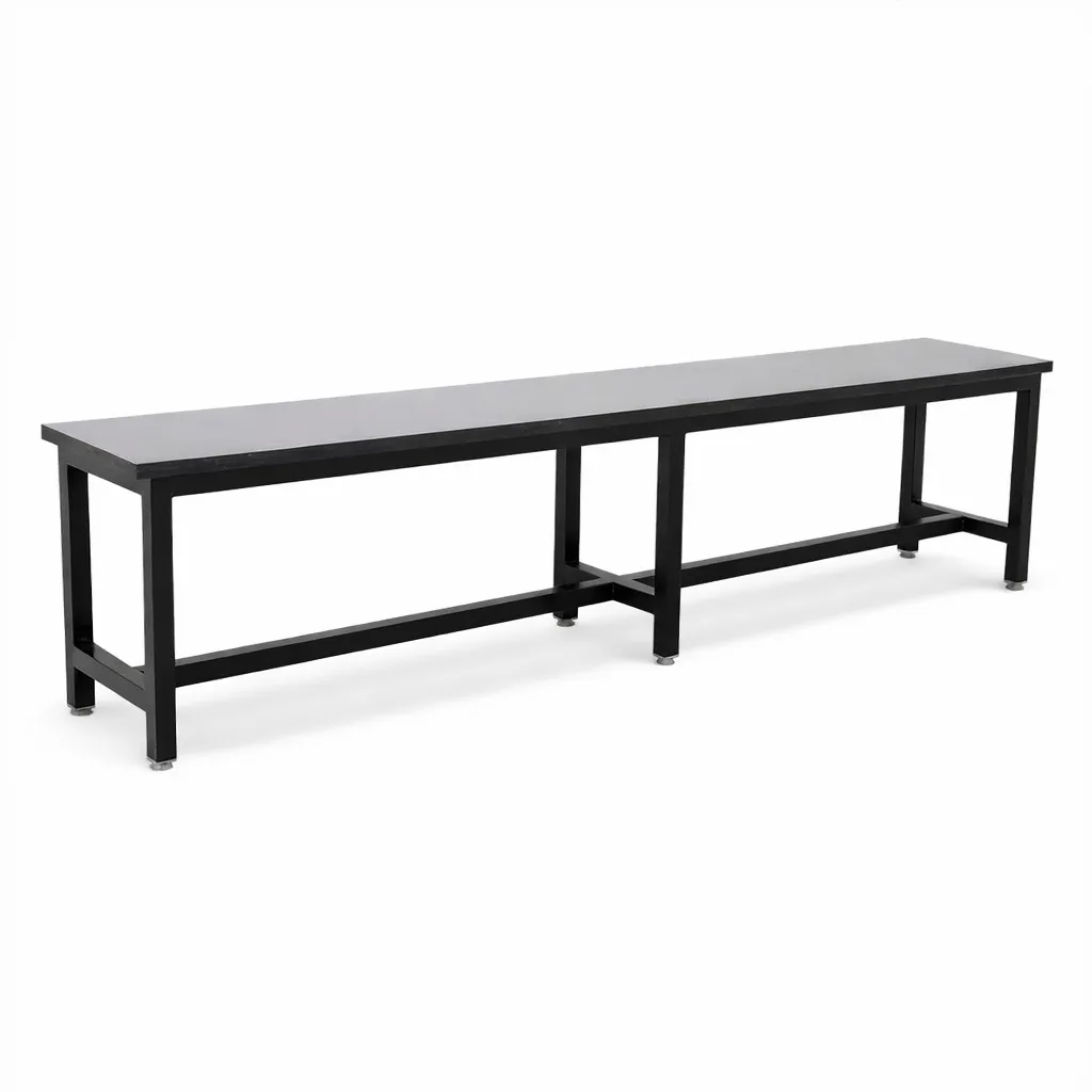 ม้านั่งโรงอาหาร หน้าฟอเมก้าขาว ขาเหล็ก