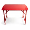 โต๊ะพับหน้าเหล็ก ขาเหล็ก 1 นิ้ว พ่นสี