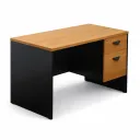 โต๊ะทำงานเมลามีน 2 ลิ้นชัก หน้า–ขา 25 มม. แข็งแรง