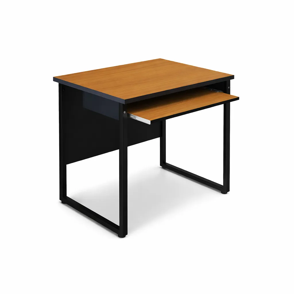 โต๊ะคอมพิวเตอร์เมลามีน ขาเหล็กทรงตัวยู (รุ่นราคาประหยัด)