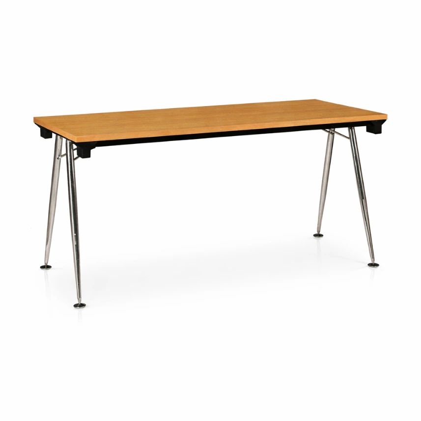 โต๊ะขาตัววีพับได้ มีตัวล็อคกันพับ หน้าเมลามีน TOP 25 มม.