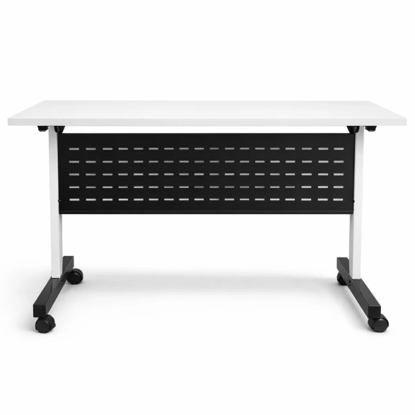 โต๊ะพับหน้าได้ มีล้อเลื่อน พร้อมบังตาด้านหน้า (Flip Top Training Table)