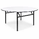 โต๊ะพับกลม ขาสปริงล็อค หน้าเมลามีน 19 มม.