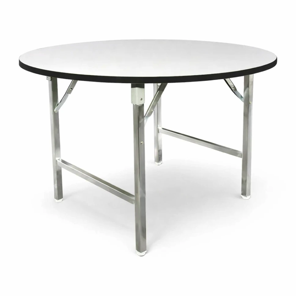 โต๊ะพับกลมขาพับ หน้าเมลามีนไร้รอยต่อ