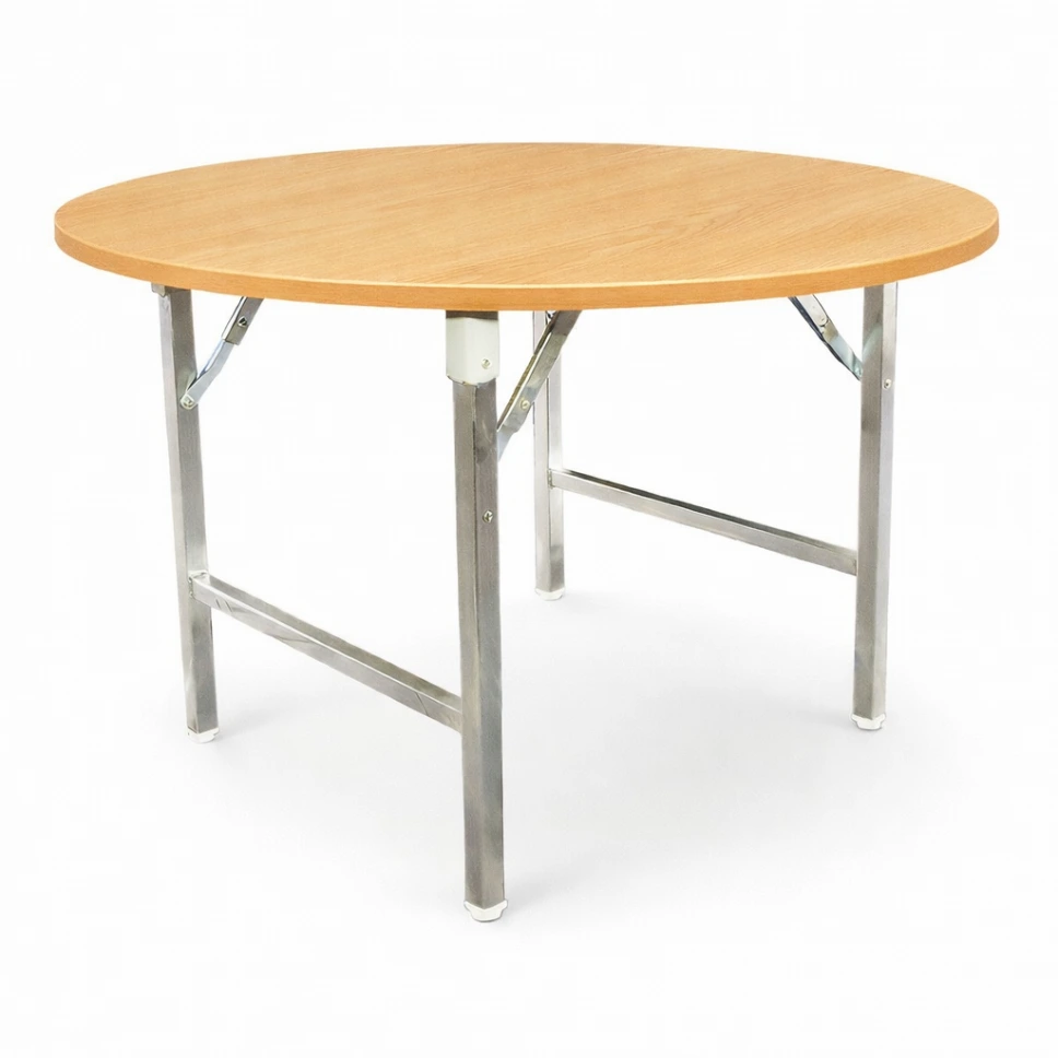 โต๊ะพับกลมหรือเหลี่ยมขาพับ หน้าเมลามีนลายไม้ไร้รอยต่อ