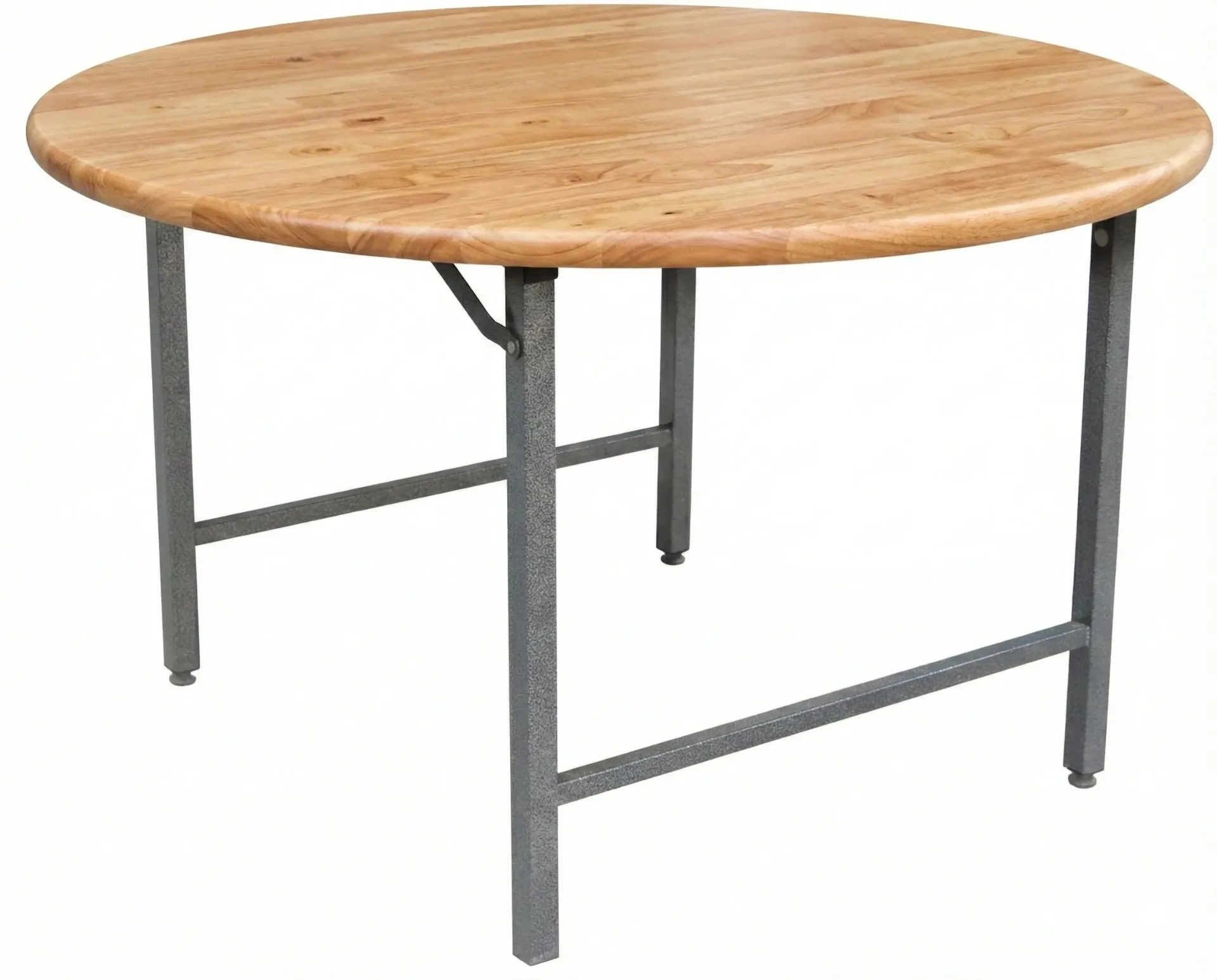 โต๊ะพับกลมขาพับ หน้าไม้ยางพาราประสาน เกรด A