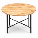 โต๊ะพับกลมขาแยก หน้าไม้ยางพาราประสาน เกรด A ไร้ตาไม้