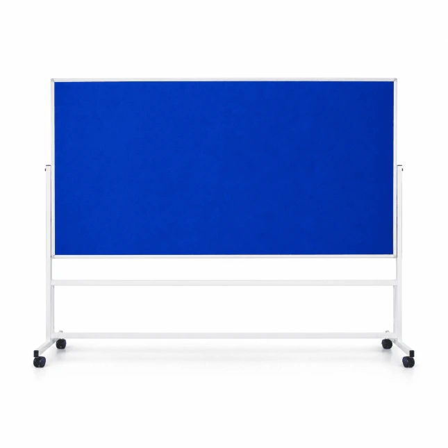 บอร์ดติดประกาศกำมะหยี่มีล้อเลื่อน แบบ 1 ด้าน / 2 ด้าน (Mobile Velvet Notice Board)