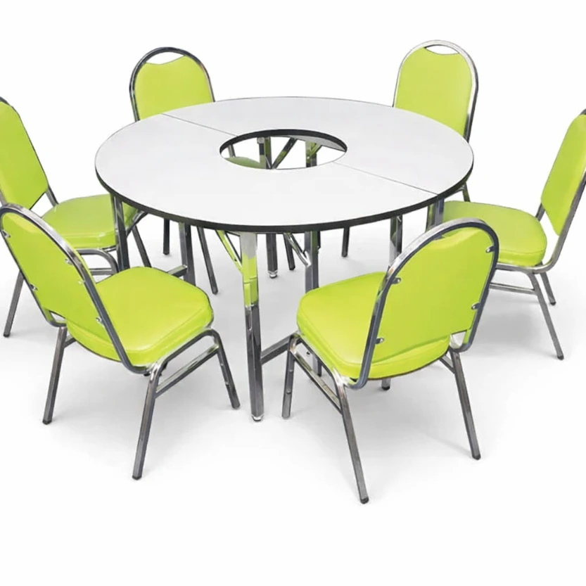 โต๊ะครึ่งวงกลม (2 ตัวประกบ = โต๊ะกลม 1 ชุด)