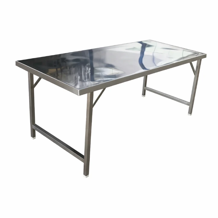 โต๊ะสแตนเลสแท้ หน้าปัดเงา เกรด 430 หนา 0.6มม.