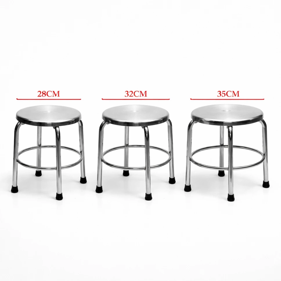 เก้าอี้สแตนเลสแท้ (ทรงกลม)