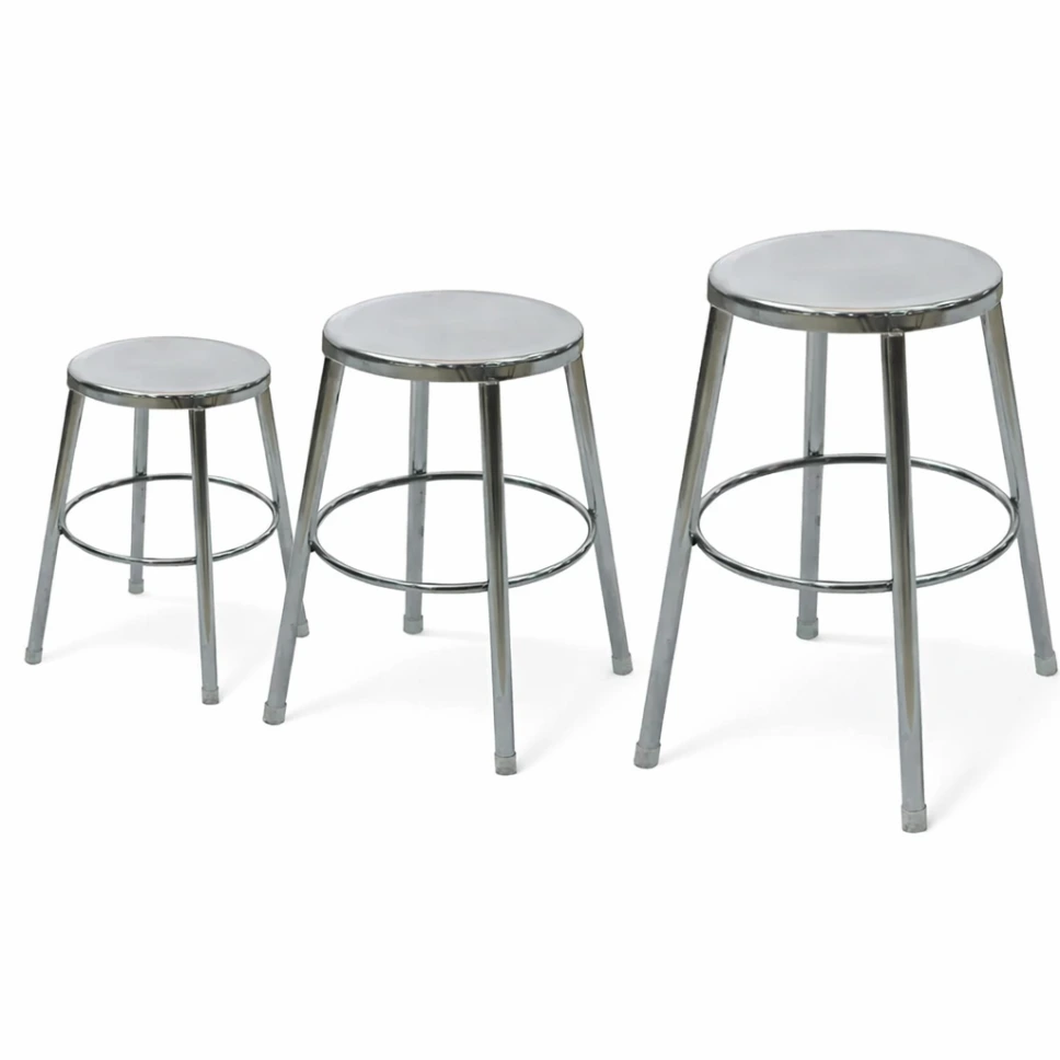 เก้าอี้สแตนเลส (ทรงกลม หลายระดับความสูง)