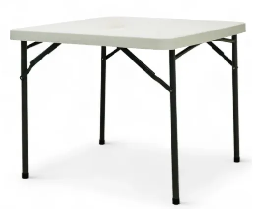 โต๊ะพลาสติก HDPE สี่เหลี่ยมจัตุรัส พับได้