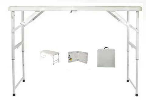 โต๊ะพับพลาสติกเกรด A พับครึ่ง ปรับระดับได้ 3 ระดับ